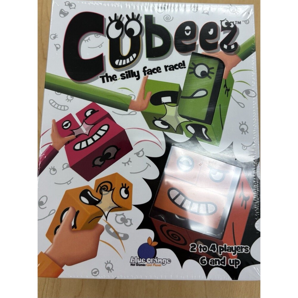 CUBEEZ The Silly Face Race! Game Blue Orange 2 to 4 Players Ages 6+
